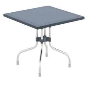 Τραπέζι  τετράγωνο Forza Rattan Dark Grey